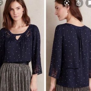 Maeve navy blouse